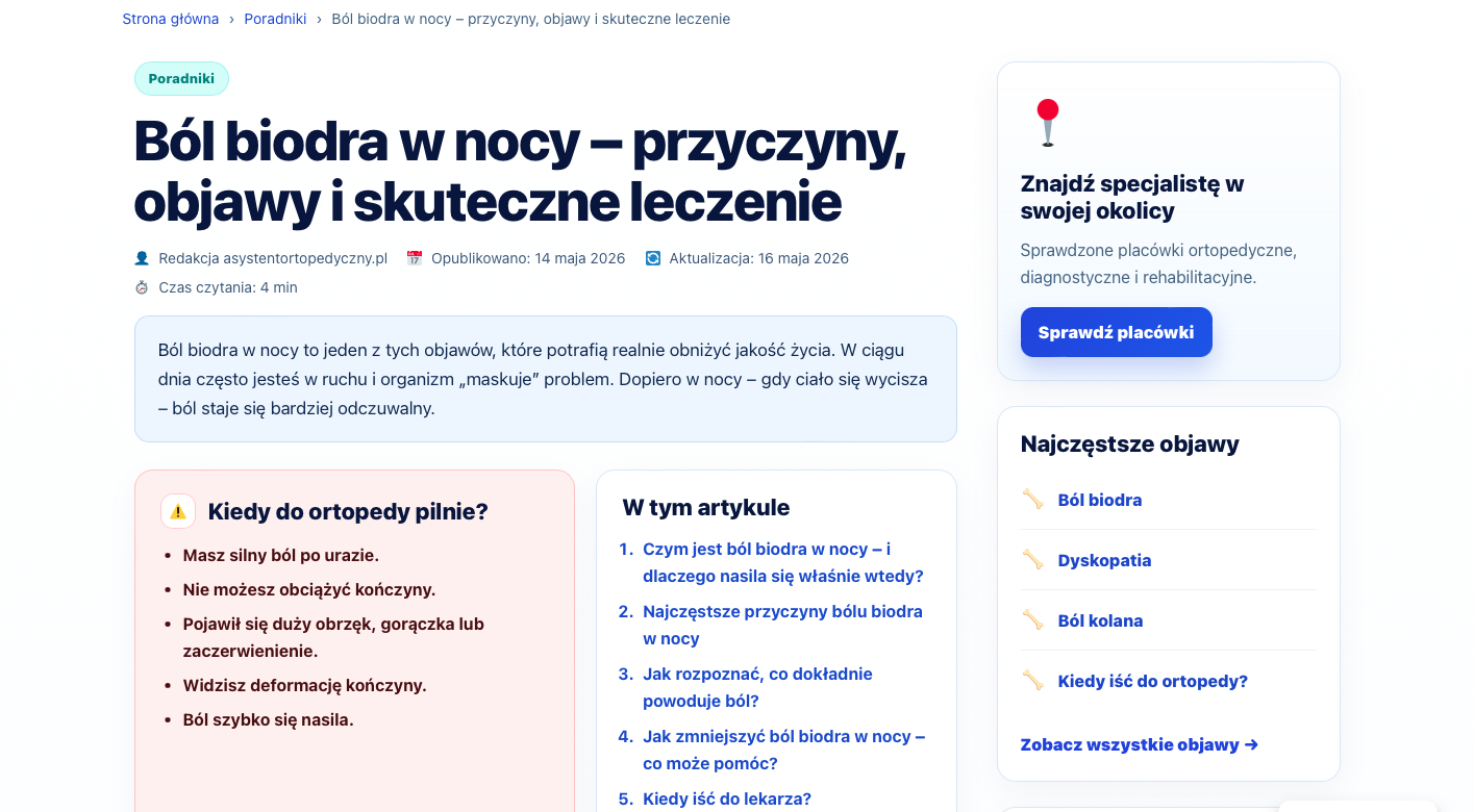 Szablon pojedynczego wpisu medycznego