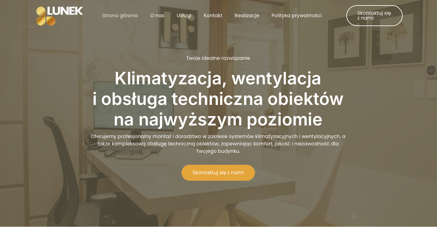 Strona firmowa dla branży technicznej