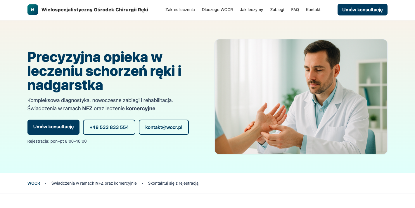 Strona placówki medycznej